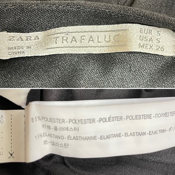 💥2/$20💥 ZARA Trafaluc Fringe Dress S Black Suede EUC - Picture 8 of 11